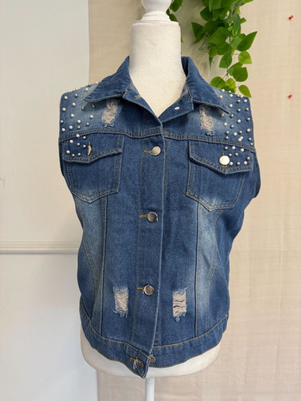 Denim pearl Jacket - Picture 6 of 6